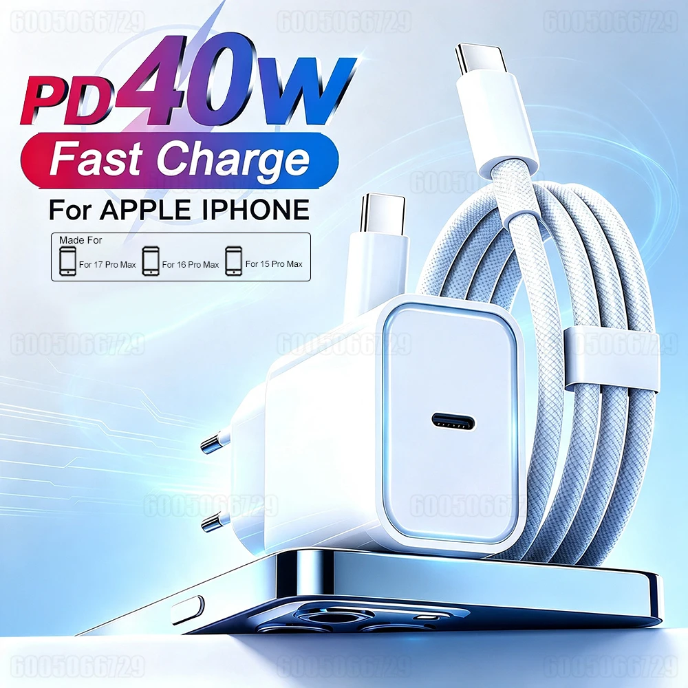 40W Original Fast Charging Phone Charger with Type C Cable
