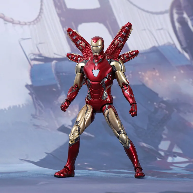 

New Iron Man Mk85 17cm Figure Model Toys Avengers Endgame Iron Man1/9 Scale Light Up Action Figure Deluxe Park For Childrens