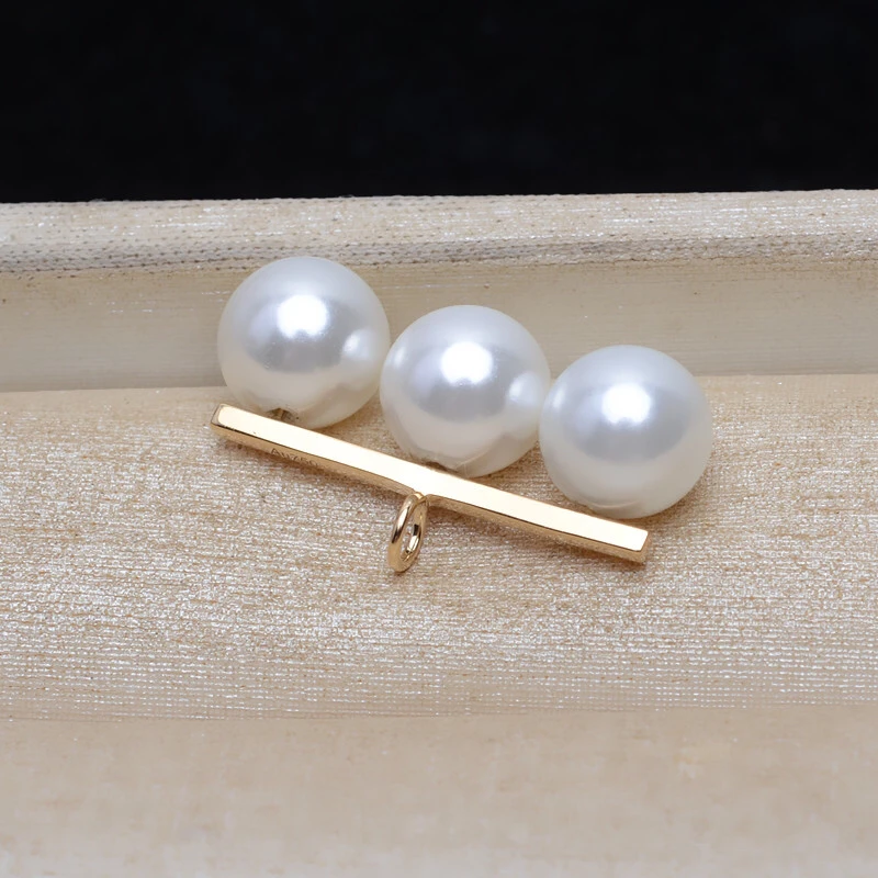 

DIY Real AU750 18K Yellow Gold Pendant Mountings Findings Mount Jewelry Settings Accessories Base Parts for Pearls Beads Stones