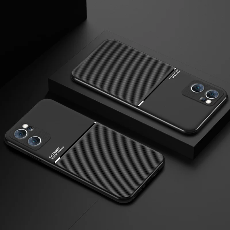 Silicone Magnetic Holder Plate Soft Leather Phone Case