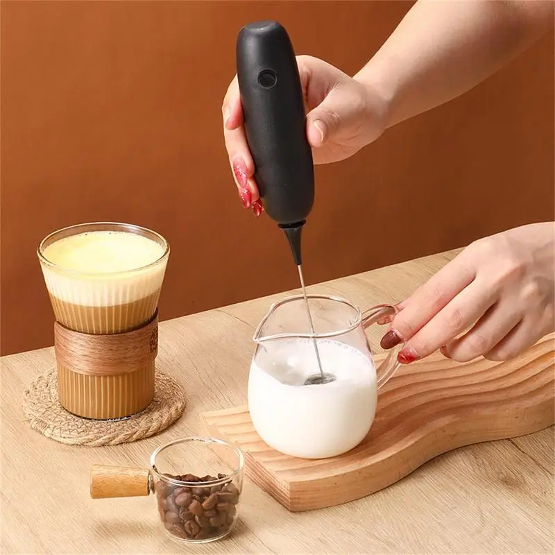 Rechargeable Electric Milk Coffee Frother Whisk Egg Beater Handheld Frappe  Mixer