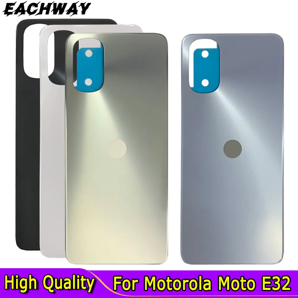 

Новинка 6,5, Крышка батарейного отсека для Motorola Moto E32, задняя панель, ремонт корпуса, запасные части для Moto E32, задняя крышка