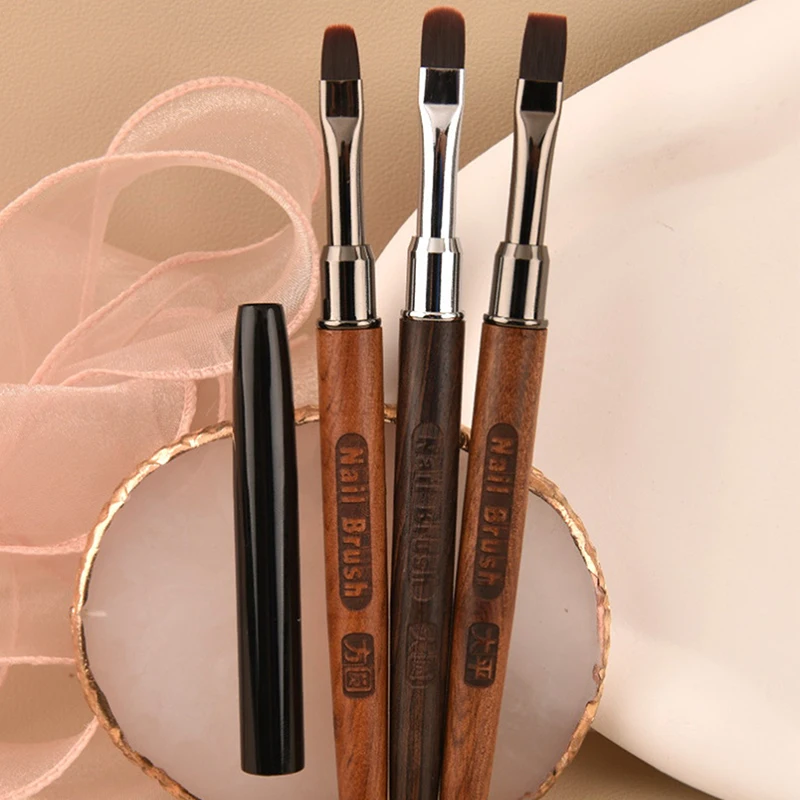 1 Pcs Wooden Handle Nail Liner Brush
