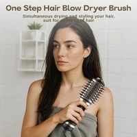 Sèche-cheveux et brosse 4-en-1, brosse sèche-cheveux ovale, mini brosse à air chaud pour tous types de cheveux, cadeau idéal 2