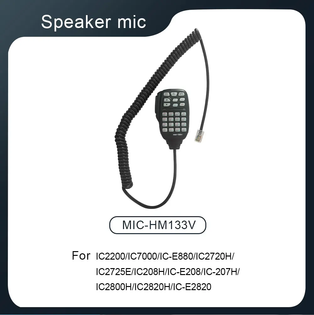 HM-133V HM133 DTMF Hand Speaker Mic Microphone For ICOM ID-800H ID-880H IC-2800H IC-2820H IC-V8000 Mobile Radio Walkie Talkie radio 8 pin speaker mic hand microphone for motorola walkie talkie gm300 gm338 cdm750 gm950 car mobile radio hmn3596a