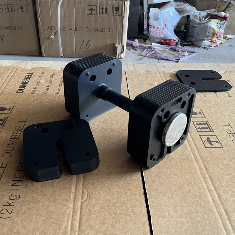 24KG/36KG Ergonomically Square Weight Sets Adjustable Dumbbells Lock Anti-Slip Steel Handles Home Gym fitness