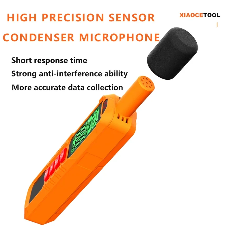 Enhanced Digital Sound Level Meter for Environmental Monitoring, 30-130dB Range