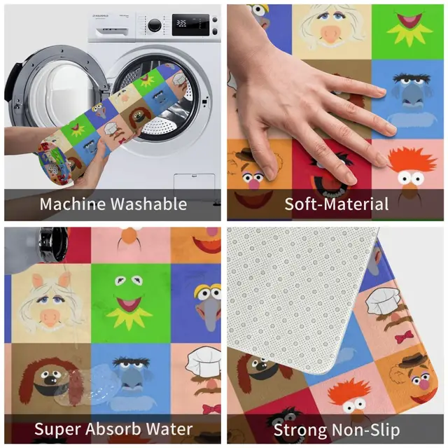 Muppets Doormat Szőnyeg Lábfürdő Nem Csúszás Wc Erkély Szalon Tartós Mosható - Image 4