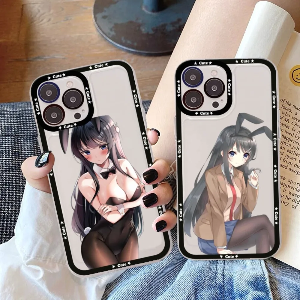 

Anime Mai Sakurajima Mousepad For Samsung S 20 21 22 23 lite plus ultra Clear Mobile Cover Funda