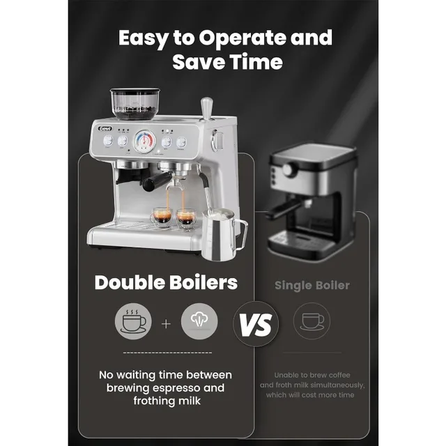 Gevi Espresso Machine 20 Bar With Grinder & Steam Wand – All in One Espresso Maker & Espresso Machine with Grinder for Home 2