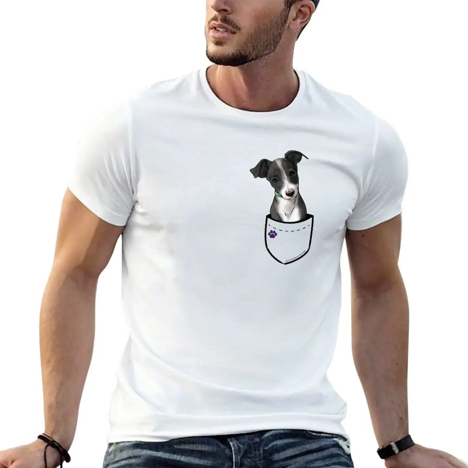 

Pocket Puppiez - Greyhound T-Shirt sports fans Blouse mens plain t shirts