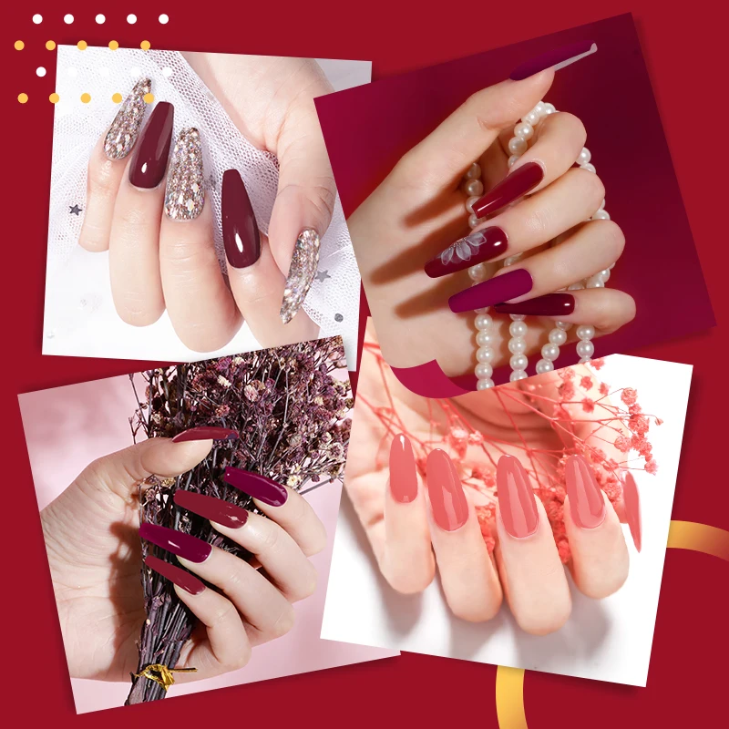ROSALIND Gel Nail Polish Set  24PCS Winter Semi Permanent Gel Hybrid Varnish Need Base Top Coat Nails Art Nail Polish Kit