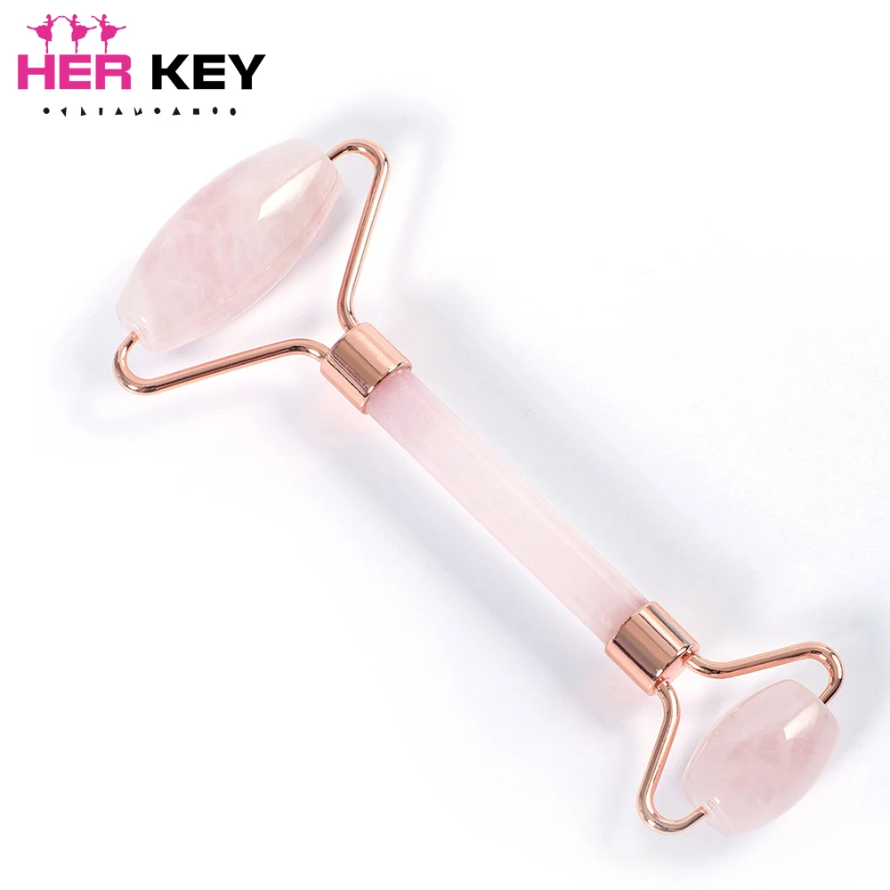 Massaggiatore A Rullo Di Giada Rosa Di Vendita Calda Per Il Viso Pietra Naturale Dimagrante Massaggio Di Sollevamento Strumenti Per Il Viso Per Lo Str