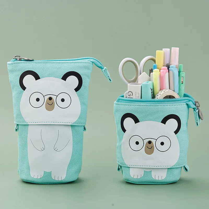 Standing Pencil Case Aesthetic Cute Pencil Pouch Large Capacity