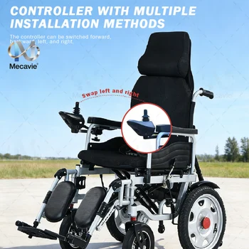 Nuovissima Sedia a Rotelle Elettrica per Adulti 2026, Robusta con Schienale Alto, Pieghevole, di Grandi Dimensioni e Lunga Durata, per Anziani