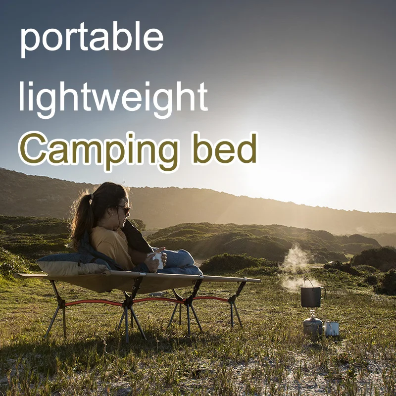 190*65*38cm New Outdoor ultralight portable folding bed camp bed siesta Office cot single picnic camping