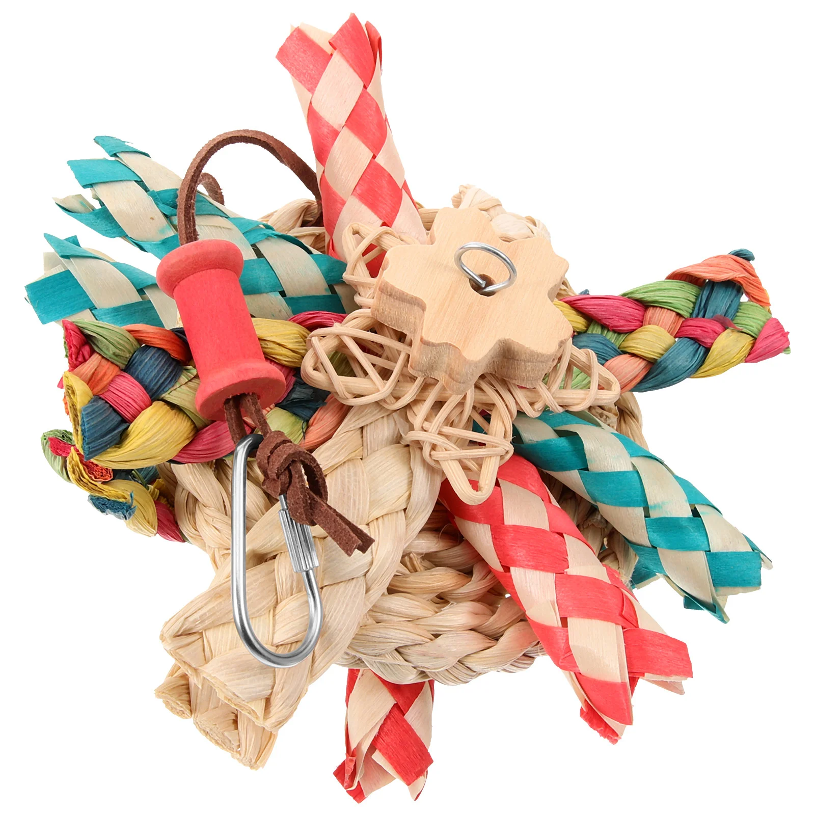 Natural Bird Foraging Toy Parrot Cage Hanging Toy Bird Shredding Cage Pendant Toys For Parrots