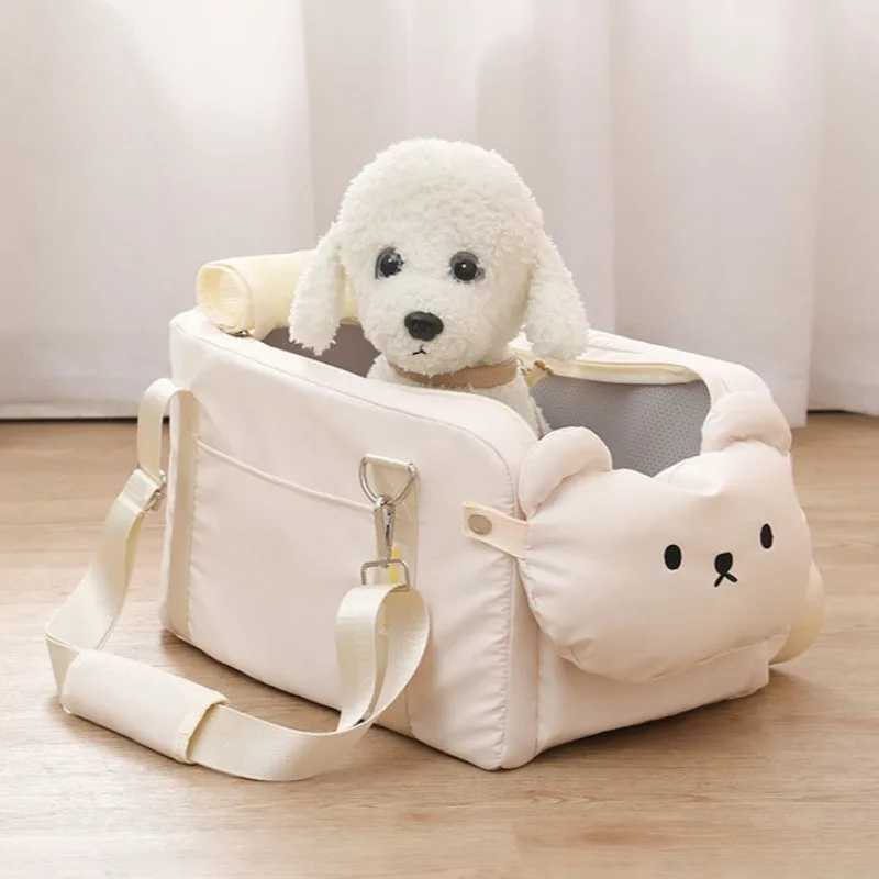 Dog Car Seat Dog Booster Car Seat Cat Carrier Bag Central Carrier for Small Dogs Cats Safety Travel Bag Accessories