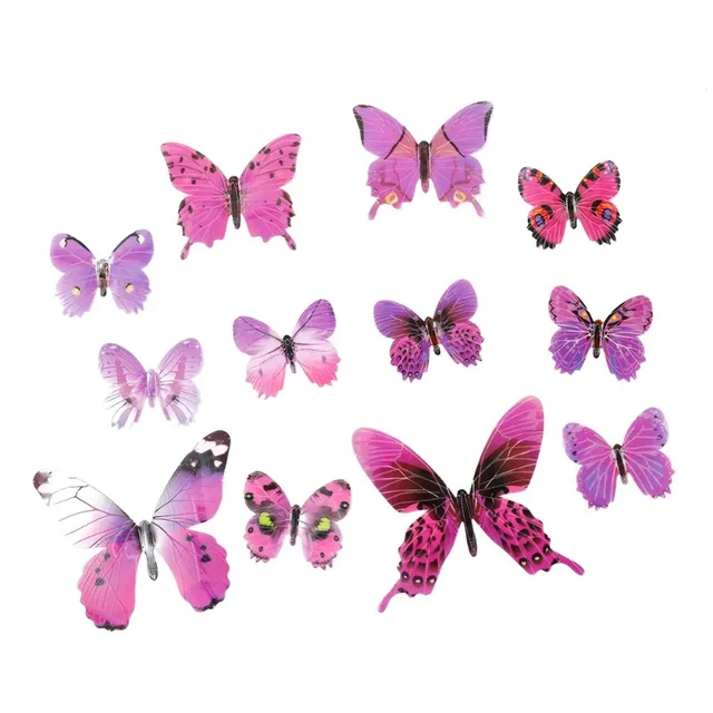 Glow In The Dark 3D Butterfly Wall Stickers 12 to 120pcs 20