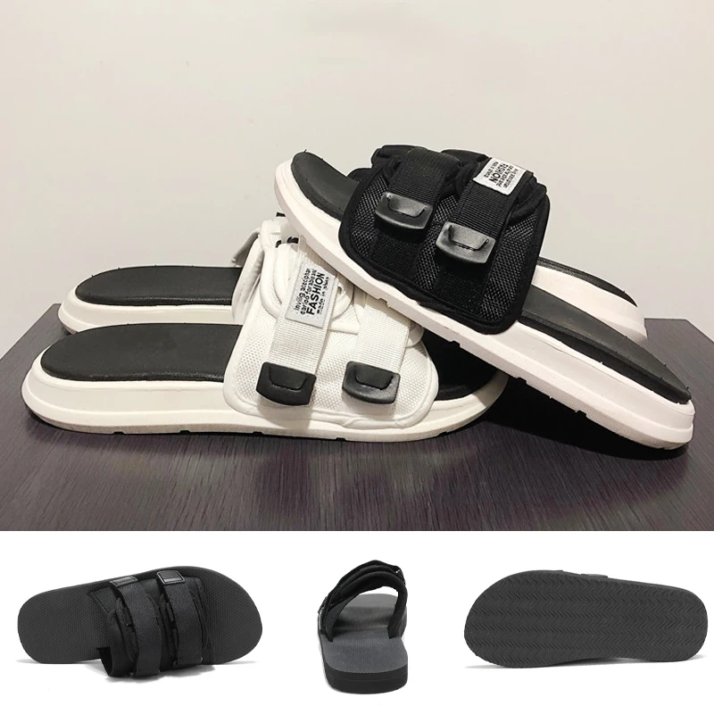 

Men's Luxury Brand Slippers 2023 Hook Loop Classic Durable Summer Casual Sandals Outdoor Cool Beach High Quality Unisex Shoes