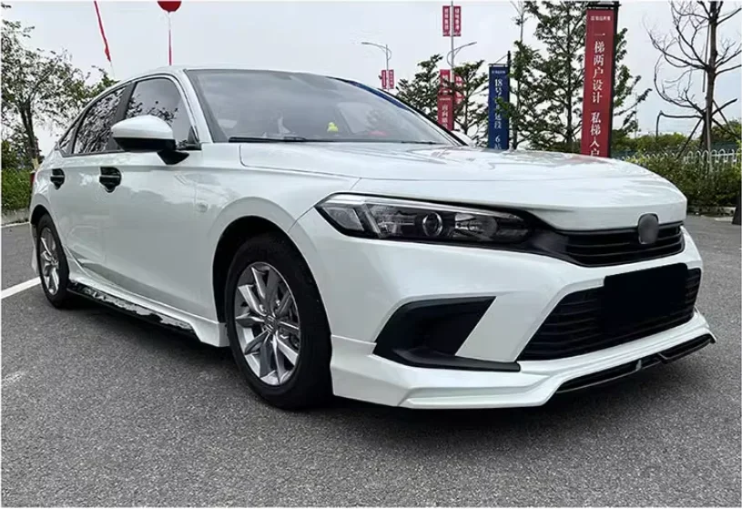 For Honda Civic Sedan 11th 2022 2023 2024 ABS Bumper Front Lip Rear Trunk Diffuser Spoiler Side Skirt Body Kit