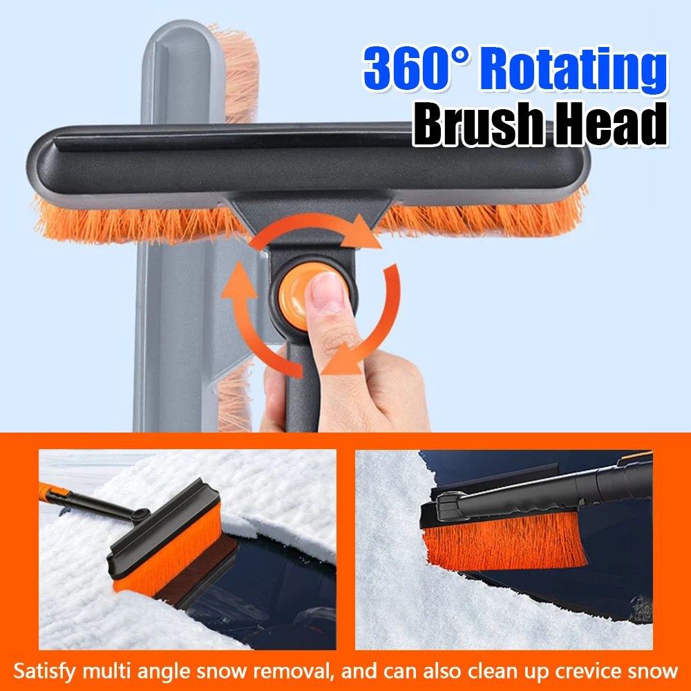 Universal Detachable Snow Shovel Brush Telescopic Car Glass Deicing Cleaning Tool Snows Ice Scraper Quick Clean Wash Tool
