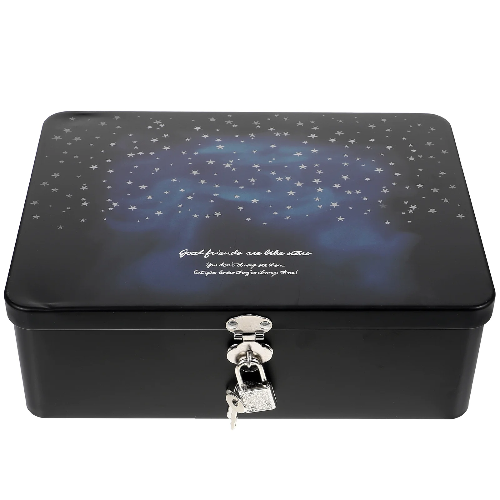 

Retro Tinplate Box with Lock Storage Piggy Bank Jewelry Souvenir Packing Case Desktop Organizer Household Package Container