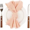 50pcs 32x32cm Terracotta Gauze Cotton NapkinReusable Tea Towel Wedding Party Christmas Table Decor Retro Burrs napkin Wholesale 3