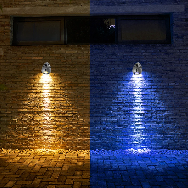 5W 12W LED Spotlight For Outdoor Wall Building Store Home 220V Warm Cold White RGB Remote bluetooth Waterproof IP66 Spot Lights 3