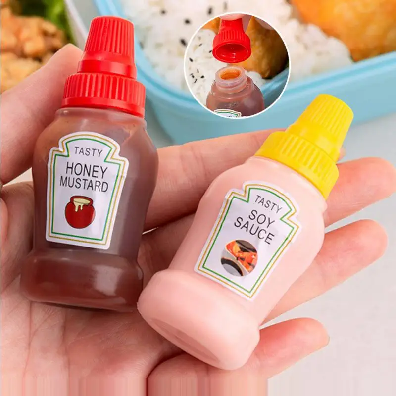 Seasoning Bottle Kitchen Portable Mini Ketchup Bottle Oil Small Pot Salad Soy Sauce Spray Ketchup Honey Mustard