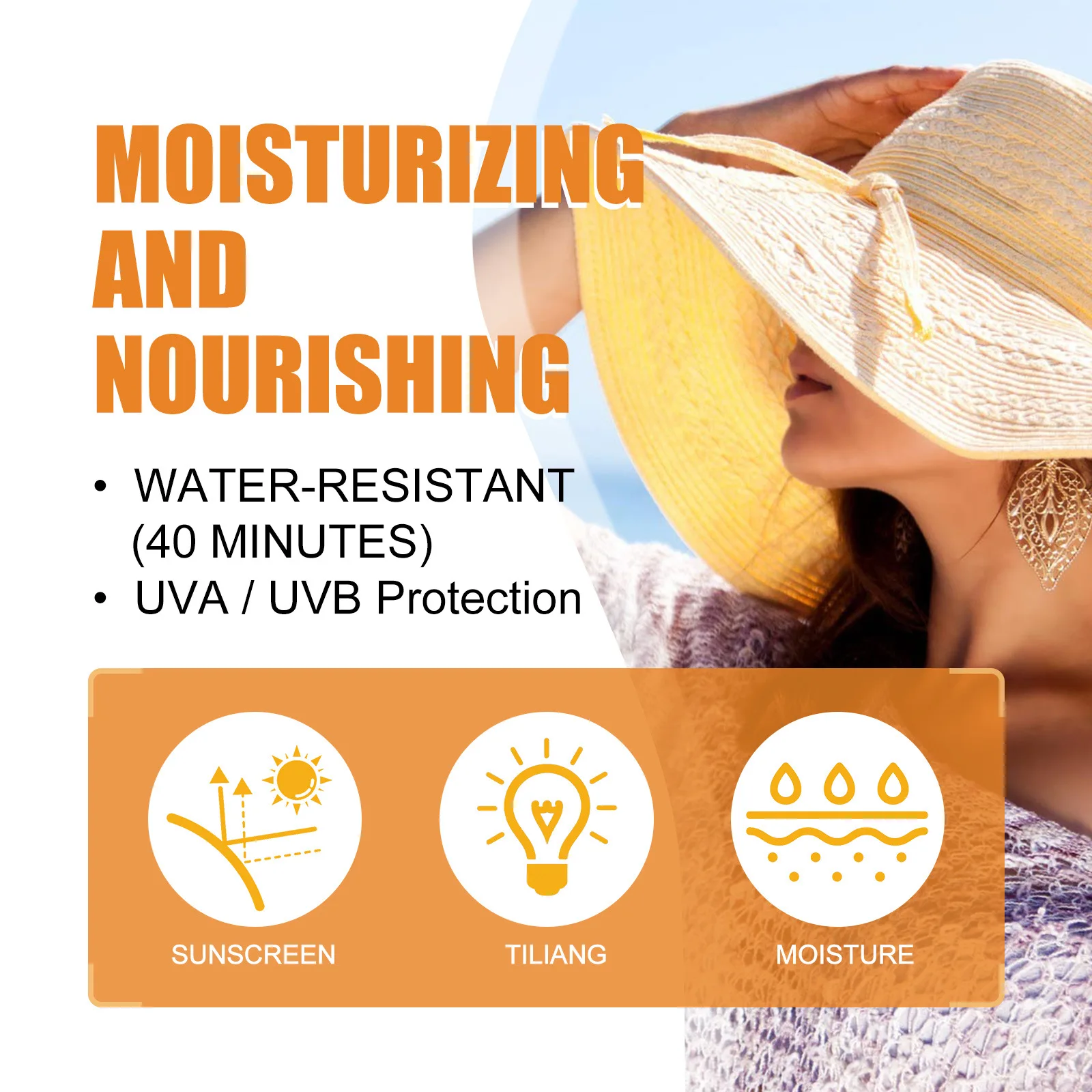 EELHOE Sunblock Spf 50 for Face Skin Care Moisturizing Face Repair Skin Barrier Oil Control Non-stick Anti Sun Protection Cream