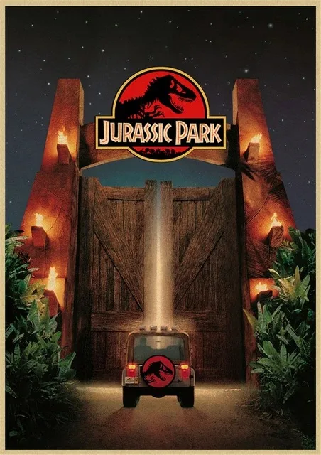 Dinosaur Canvas Painting Jurassic Park Movie Posters Vintage Posters And Prints Wall Art Pictures For Living Room Home Decor Peckshirt