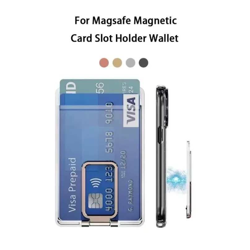 2-in-1 Magnetic Card Holder and Stand with Bank Card Storage