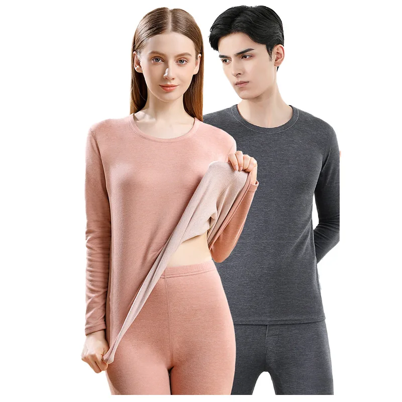 Thermal Underwear Set Thermal Underwear Cashmere Silk Men and Women Set of Thickened and Padded Fall Coat Pants De Velvet Thermal Underwear Couple Bottoming Shirt thermal underwear set,thermal underwear