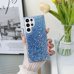 Elegant Crystal Bling Glitter Soft Bumper Phone Case Cover - Galaxy S20 FE (Blue)