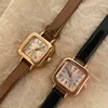 Relógio De Pulso Feminino Slim Faux Leather Strap Watch Quadrado Análogo  Quartzo Moda 1