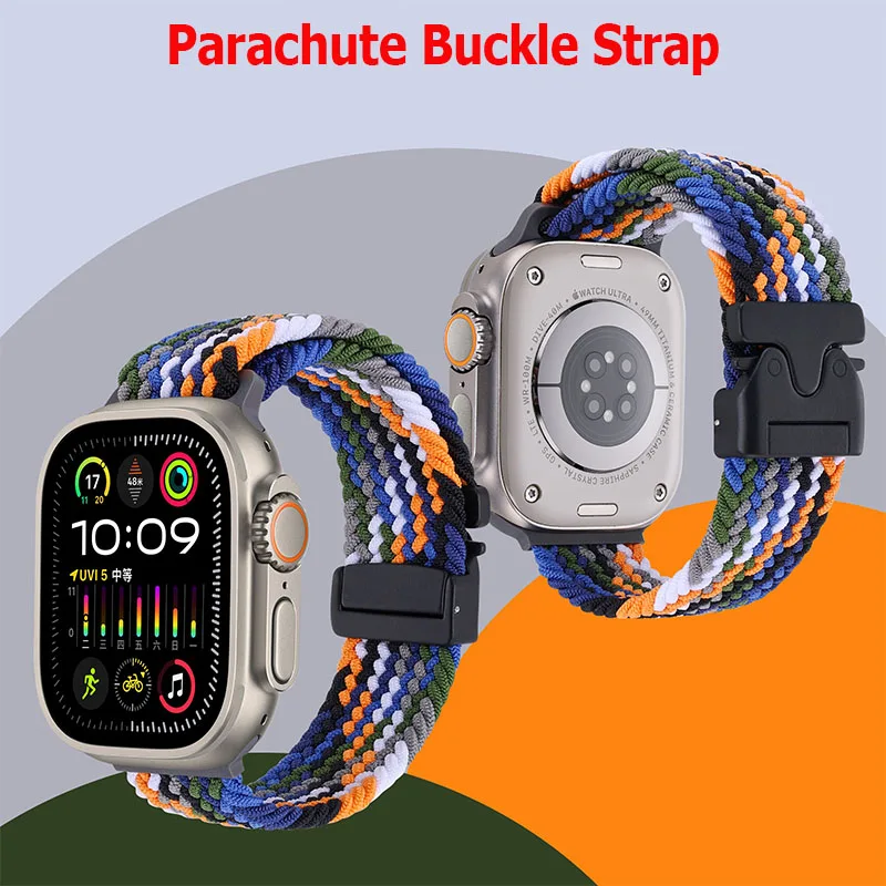 Nylon Braided Strap with Parachute Metal Buckle