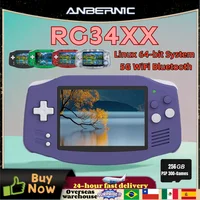 Портативная игровая консоль ANBERNIC RG34XX RG 34XX с 3,4-дюймовым IPS-экраном Видеоигры Плееры Linux 64-битная система 32G HD TV 5G WiFi PSP