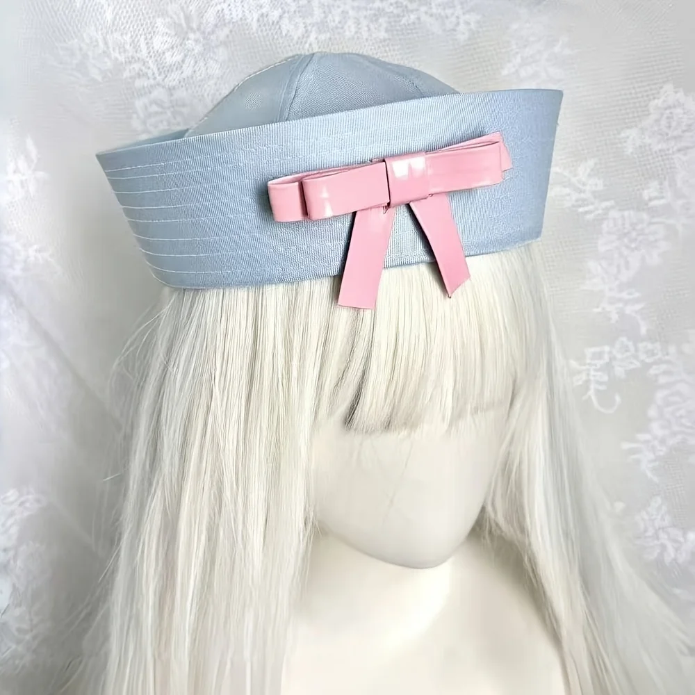 HongLuan Matrosenhut mit Schleife in Schwarz/Rosa für Strand-Cosplay, Kapitänshüte, gestreifte Frau, Rave-Festivals-Accessoires und Partykappen für Herren – Detail 11