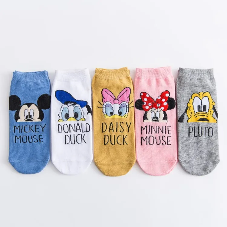 Anime Disney Kawaii Mickey Mouse Calzini Dritti Simpatico Cartone Animato Minnie Mouse Paperino Calzini Personalizzati Giocattoli Per Ragazze