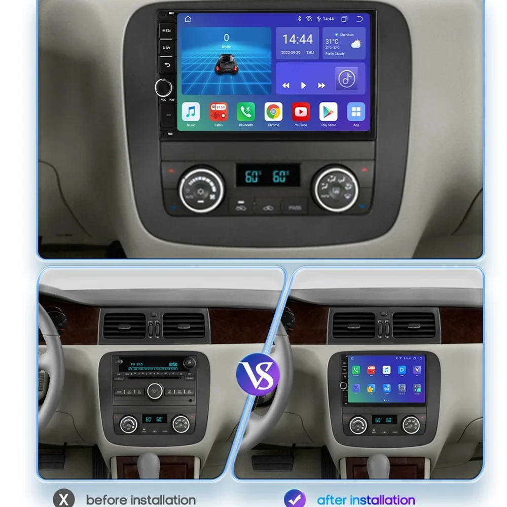  ڵ  Ƽ̵  ÷̾, GPS ׺̼   ī÷, 4G RDS, 8G + 128G 7862, 7 ġ 2din ȵ̵ 