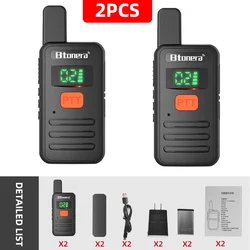 Compact Long-Range Professional Walkie Talkie (Black)