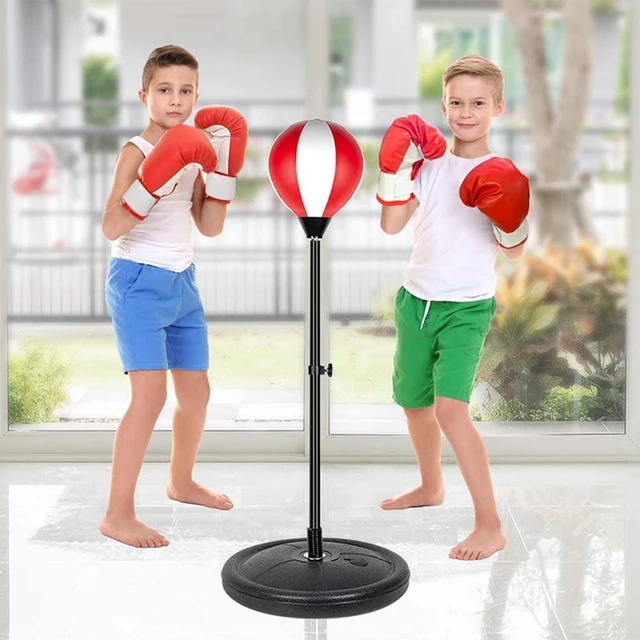 Juego de saco de boxeo para niños, montaje de altura ajustable para regalo  Junior - AliExpress