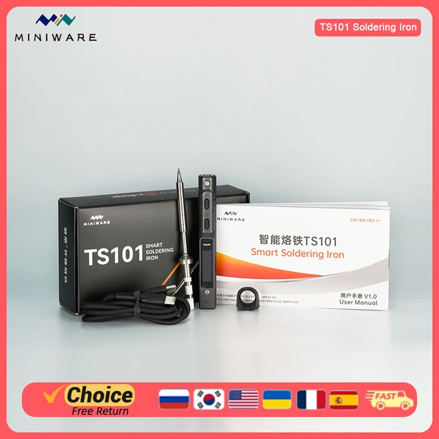 MINIWARE TS101 Portable Soldering Iron PD3.1 90W OLED TS100 Upgrade Version Adjustable Temperature Digital
