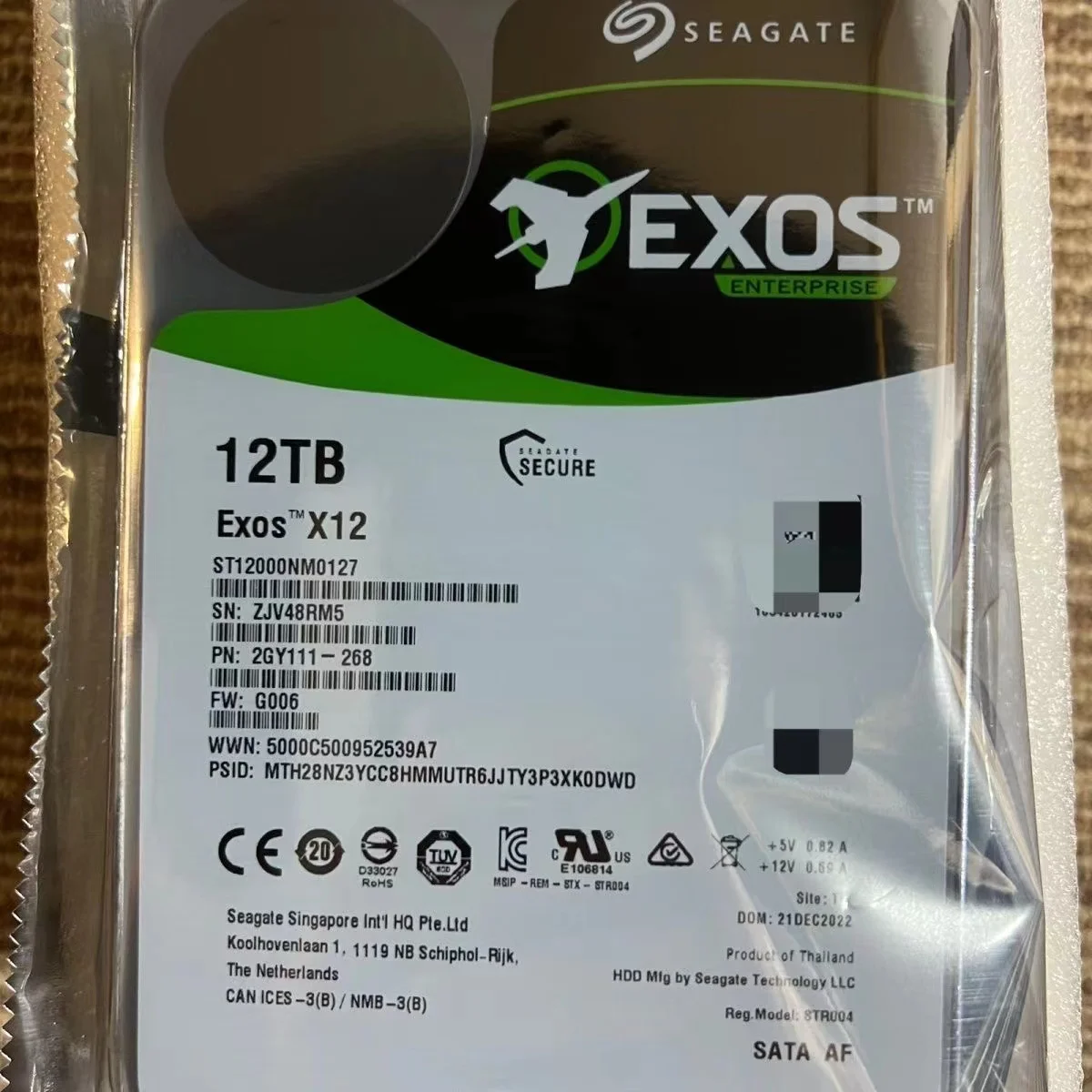 ϵ ̺, 12TB   7200RPM 256MB Cathe SATA, 6 Gb/s ϵ ̺, 3.5 ġ NAS HDD, ST12000NM0127