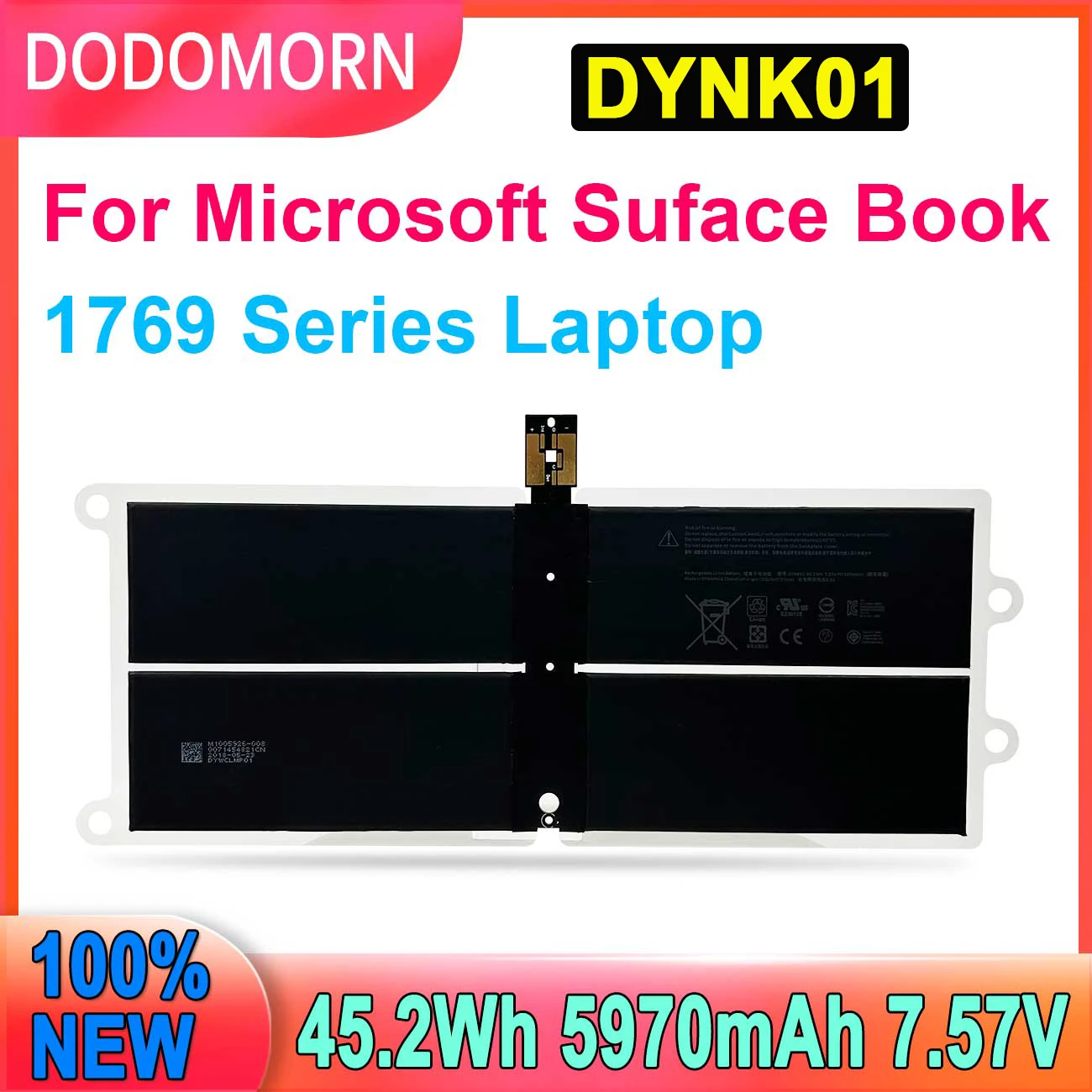 Bateria do Portátil para Microsoft Surface Book Dynk01 1769 1782 2-lql00015 Lqn-00004 Dag-00123 13 Polegada G3hta036h