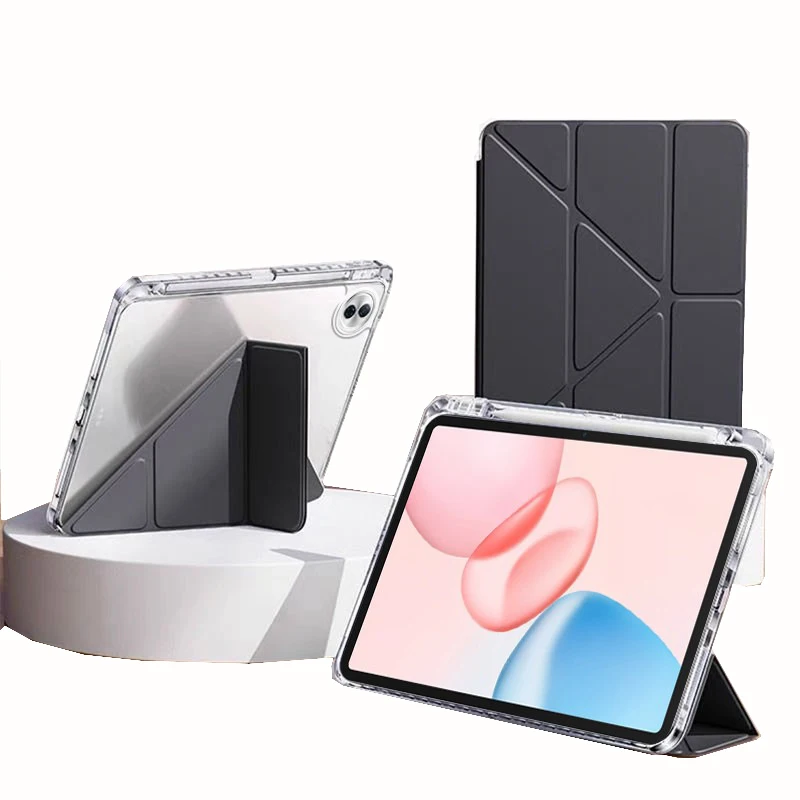 Magnetic Trifold Smart Cover with Pencil Holder and Auto Sleep Feature