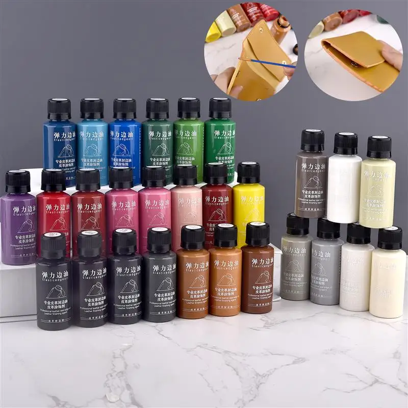 30ml Leather Elastic Repair Edge Oil Leather Carving Matte Without Irritating Smell Leather Edge Belt Repair Wrap Edge Liquid