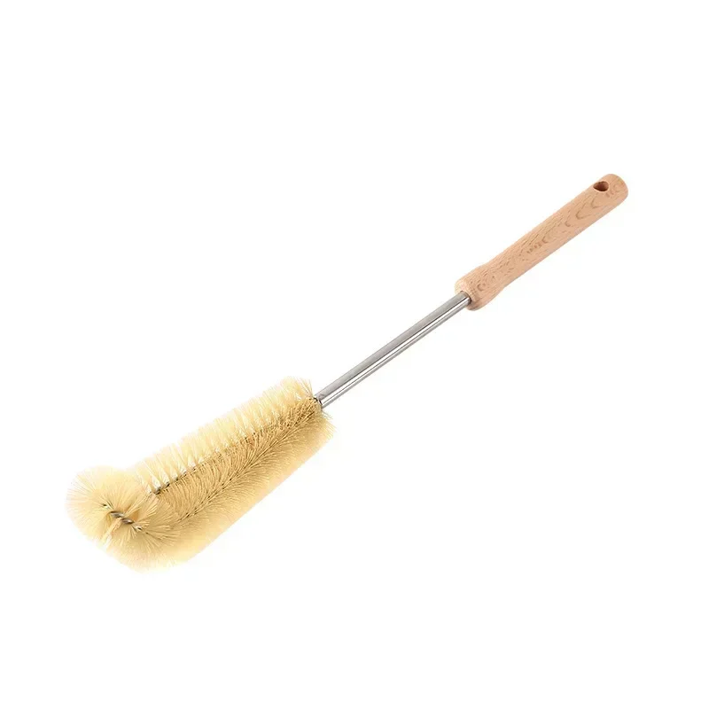 Bottle Brush Cleaner with Long Wooden Handle Natural Bristle Kitchen Scrub for Cup Jug bottle brush bottle cleaning brush cleaning brush
