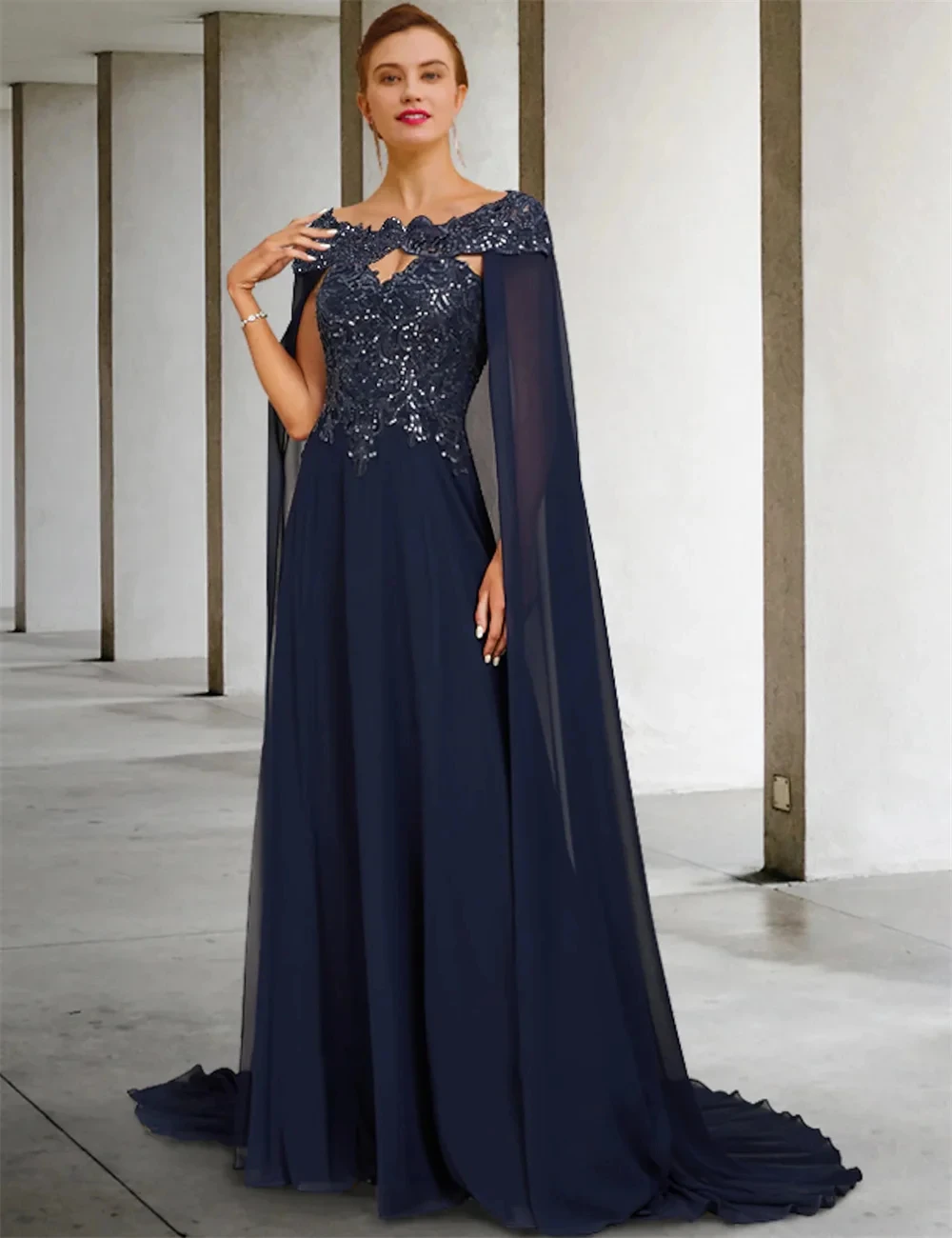 Fancy Mother of The Bride Dresses Luxury Wedding Party Dresses Strapless Detachable Shawl Floor Length Lace Sequins Customized